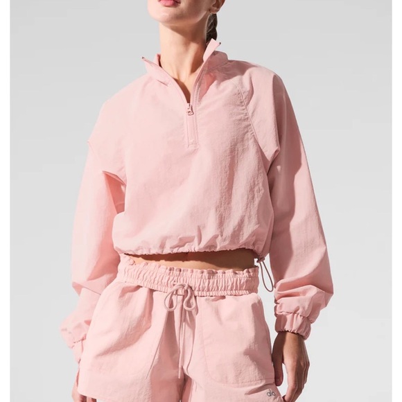 ALO Yoga Jackets & Blazers - Alo Pink Quarter-Zip Pullover